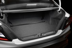 Subaru WRX STI Strut Brace - Rear - Perrin Performance - Carbon Fiber - `15-`21 Subaru WRX STI Strut Brace - Rear - Perrin Performance - Carbon Fiber - `15-`21